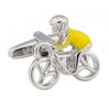 Yellow Jersey Cyclist Cufflinks