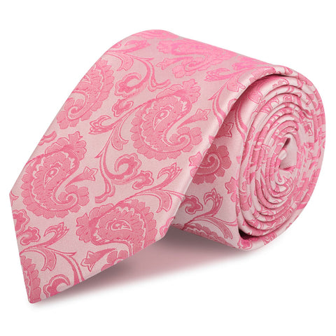 Classic Fuchsia Paisley Silk Tie