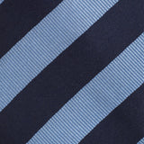 Navy & Blue Striped Slim Silk Tie