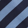 Navy & Blue Striped Slim Silk Tie