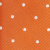 Burnt Orange Polka Dot Woven Slim Silk Tie