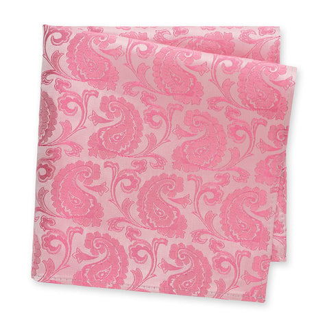 Classic Fuchsia Paisley Silk Handkerchief