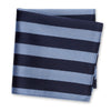 Navy & Blue Striped Silk Handkerchief