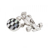 Sterling Silver Racing Car Chequered Flag Cufflinks