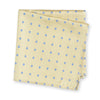Yellow Silk Handkerchief With Blue Polka Dots