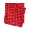 Red & White Classic Floral Spot Silk Handkerchief