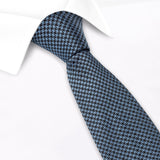 Grey & Black Dogtooth Silk Tie