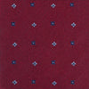 Dark Red & Navy Flower Spot Silk Tie