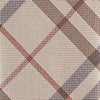 Beige & Brown Tartan Silk Woven Tie