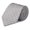 Silver Square Patterned Silk Tie