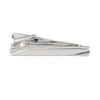 Double Ended Cut Silver Plated Skinny Tie Bar