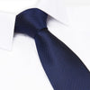 Navy Herringbone Silk Tie