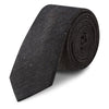 Charcoal Herringbone Textured Slim Tie