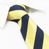 Gold & Navy Woven Striped Silk Tie