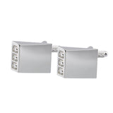 White Crystal Wedges Cufflinks