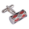 Red & Black Harlequin Cufflinks