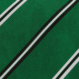 Emerald Green Classic Club Stripe Silk Tie