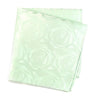 Pastel Green Rose Luxury Woven Silk Handkerchief