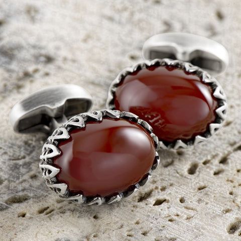 Red Filigree Cufflinks
