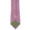 Magenta & Silver Square Patterned Silk Tie