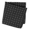 Black Polka Dot Woven Silk Handkerchief