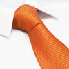 Orange Micro Square Woven Silk Tie