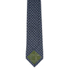 Navy Mini Paisley Printed Cotton Slim Tie