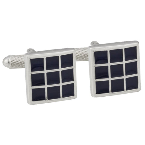 Black Grid Cufflinks
