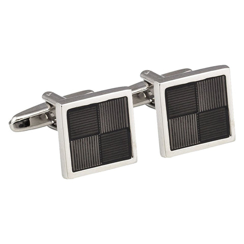 Four Squared Black Cufflinks