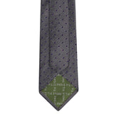 Grey & Purple Textured Spot Silk Tie