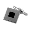 Sterling Silver Onyx Chain Link Cufflinks