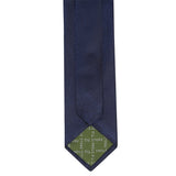 Navy Silk Plain Classic Textured Tie