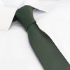 Plain Dark Green Slim Silk Tie
