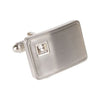 Rectangular White Crystal Cufflinks