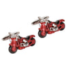 Red Motorbike Cufflinks