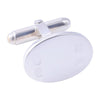 Sterling Silver Oval Hallmarked Cufflinks