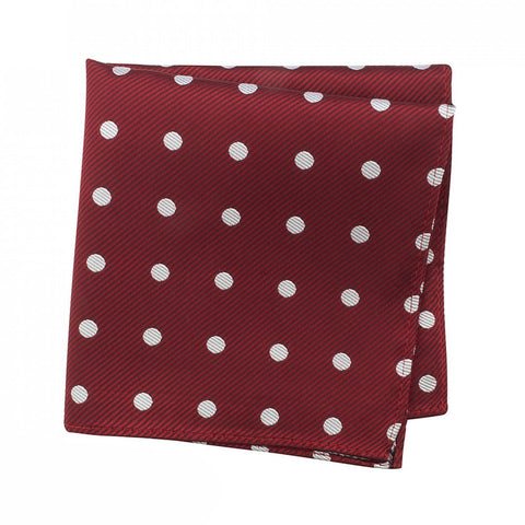 Red Silk Handkerchief With White Polka Dots