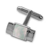 Sterling Silver Mother of Pearl Bar Cufflinks
