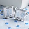 Personalised Newborn Cufflinks (Blue)