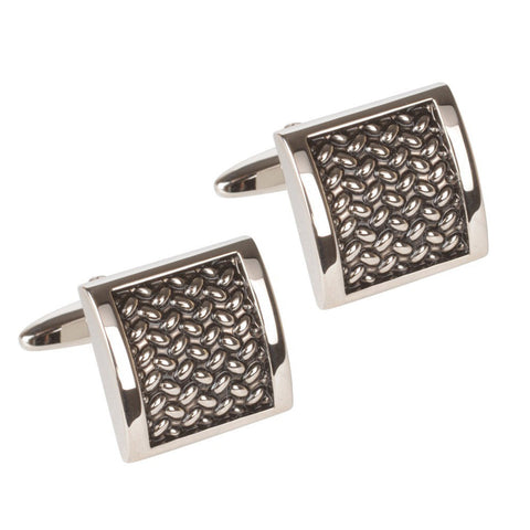 Silver Stud Pattern Cufflinks
