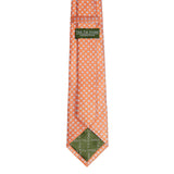 Orange & Blue Classic Oxford Spot Silk Tie