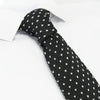 Black Spot Knitted Square Cut Tie