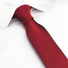 Plain Red Slim Silk Tie