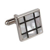 Mother of Pearl Grid Cufflinks