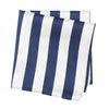 Silver & Navy Woven Striped Silk Handkerchief