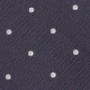 Charcoal Grey Polka Dot Silk Tie