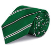 Emerald Green Classic Club Stripe Silk Tie