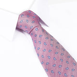 Pink Micro Paisley Woven Silk Tie