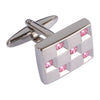 Rose Crystal Stone Cufflinks
