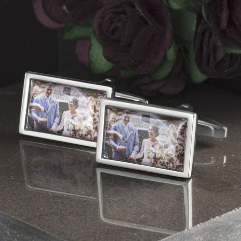 Bespoke Rectangle Wedding Cufflinks